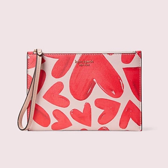 Kate Spade “Ever Fallen” Spencer Hearts Wristlet - Picture 6 of 14